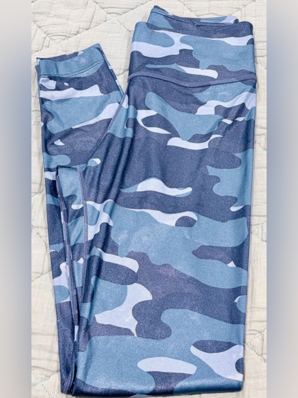 Nike Blue Camo Kids Leggings - Navy & Light Blue Print